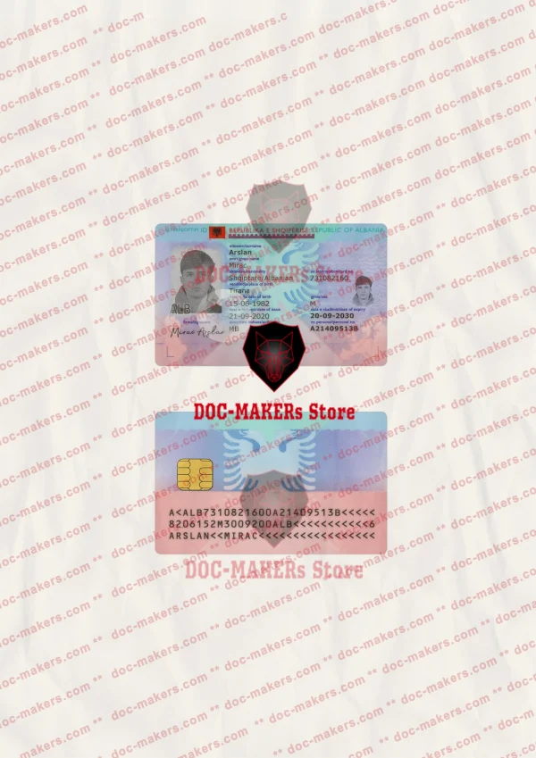 Albania ID Card – PSD Template